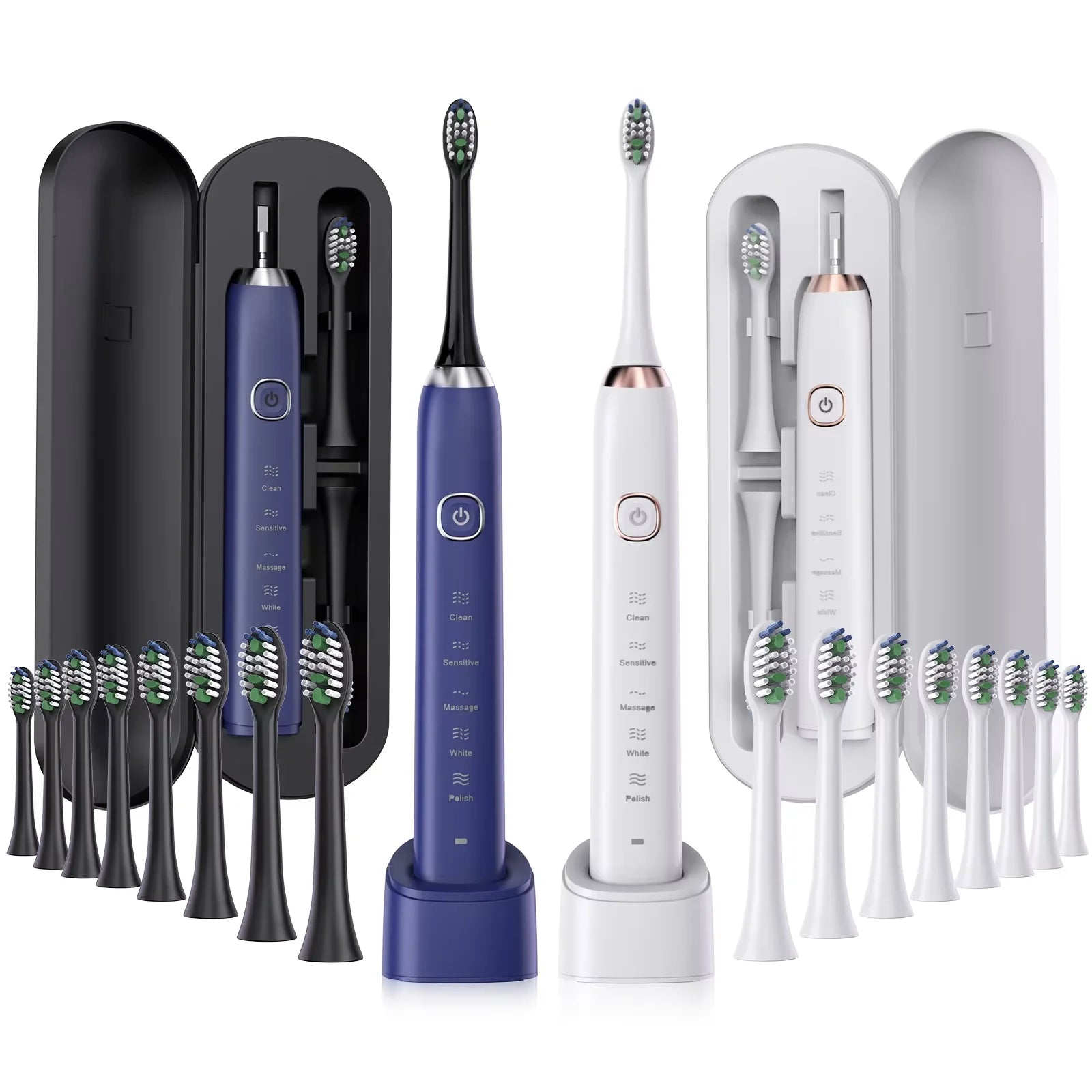 HOMEFISH Smart Sonic Electric Toothbrush Ultrasound IPX7 Rechargeable Tooth Brush 5 Mode Smart Time Teethbrush S100 Peaceful Pleasures Health and Wellness