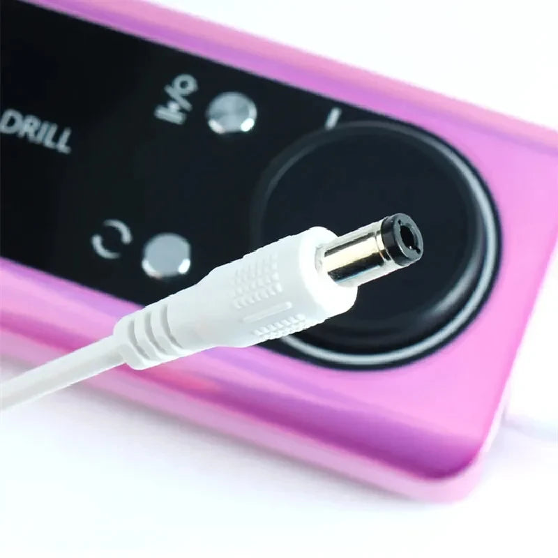 Universal Double-Ended Nail Sander Replacement Spring Wire, Handle Connection Cable with DC Port, 1/1.5M Nail Line Peaceful Pleasures Health and Wellness