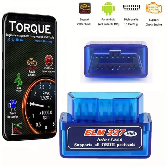 Mini Elm327 V2.1 Obdii Car Diagnostic Scanner Professional Wireless Scan Tool Code Reader Compatible with Android and Windows Interfaces Obdii Obd2 Car Auto Diagnostic Scanner Check Engine Code Reader Wireless Obd Car Code Re