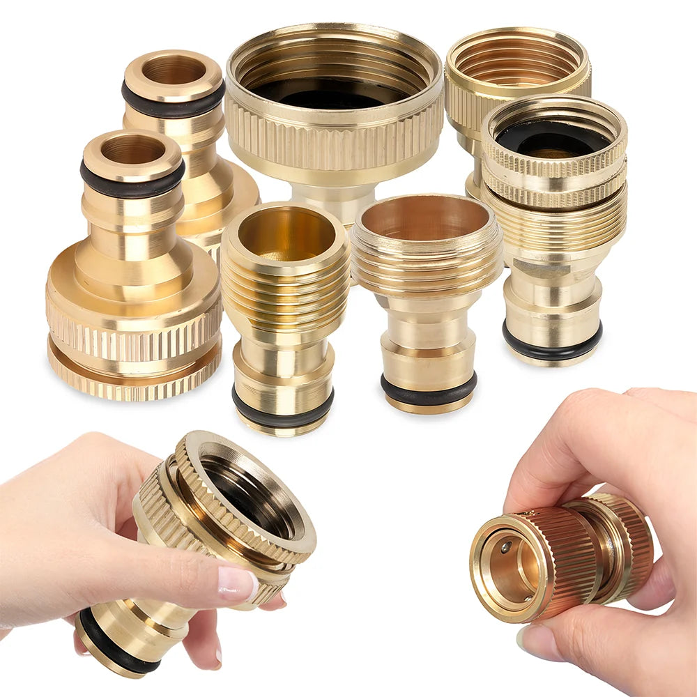 Brass 1/2" 3/4" 1“ Male/Female Quick Connector Irrigation Pipe Fitting Joint Thread to16mm Nipple Adapter for Garden Hose Tap Peaceful Pleasures Health and Wellness