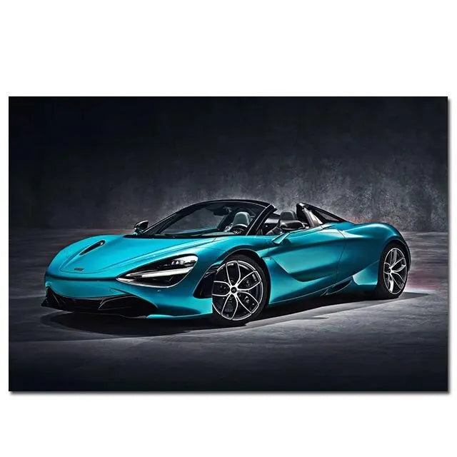 Supercar Canvas Wall Art | Sport Car Poster for Living Room Canvas Wall Art Peaceful Pleasures Health and Wellness