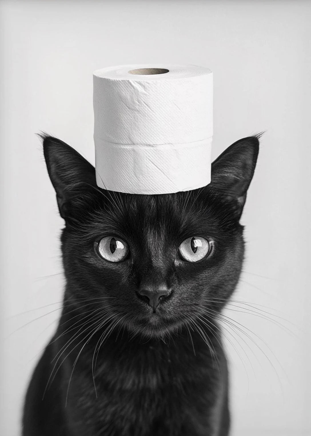 Funny Animal Toilet Paper Canvas Wall Art – Bathroom Decor