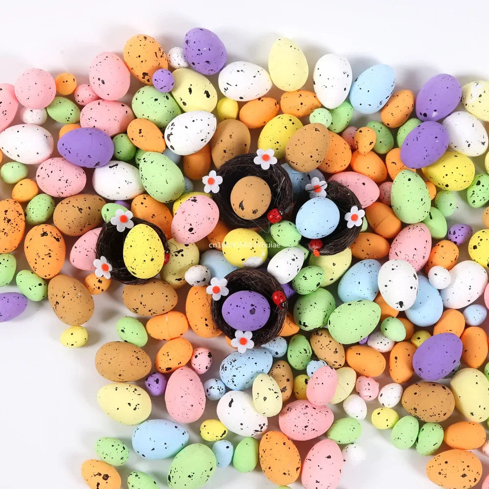 100Pcs Easter Eggs, You Can Make Your Own Mottled Foam Eggs and Egg Wreaths To Decorate The Easter Party 2025 Home Accessories Peaceful Pleasures Health and Wellness