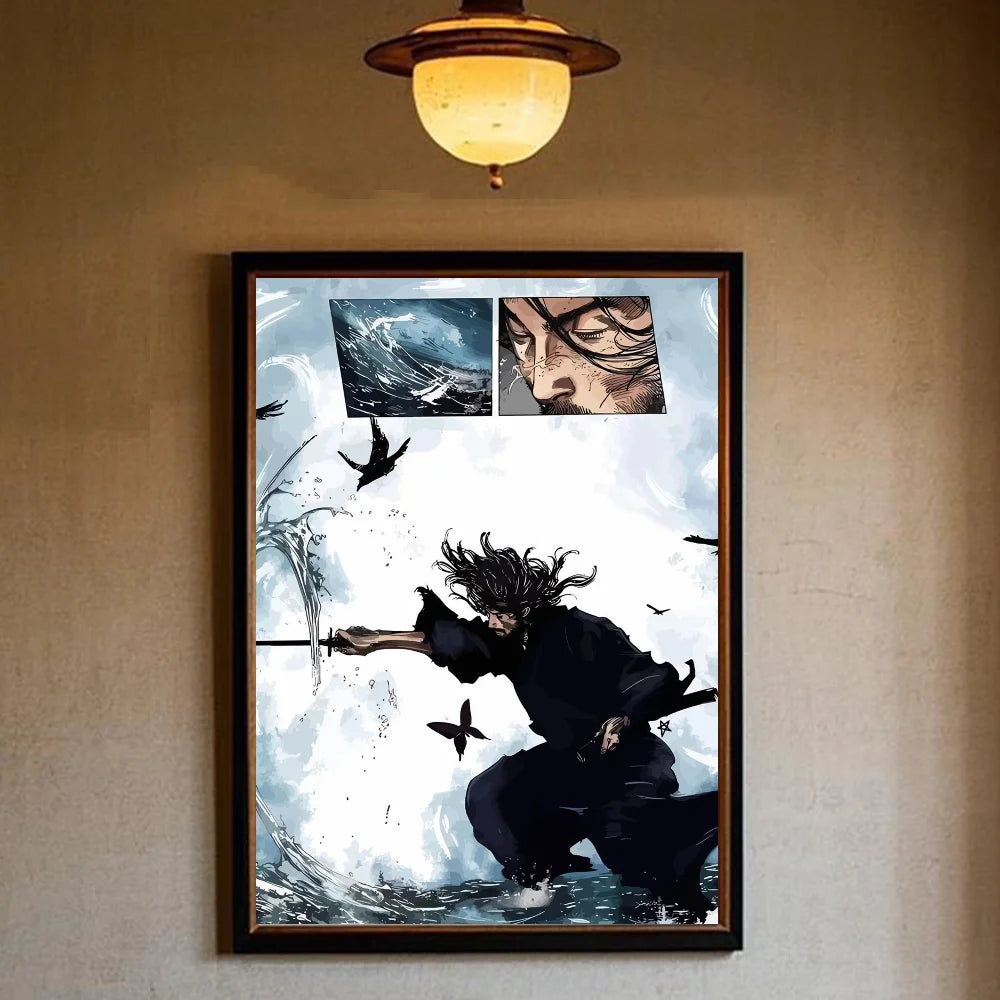 Vagabond Manga Poster – HD Waterproof Sticky Wall Art Decor Manga Wall Poster Peaceful Pleasures Health and Wellness z18 21X30cmNoframe