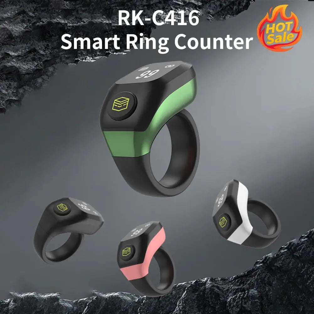 BT 5.4 Smart Ring Counter – OLED Display & Vibration Alerts