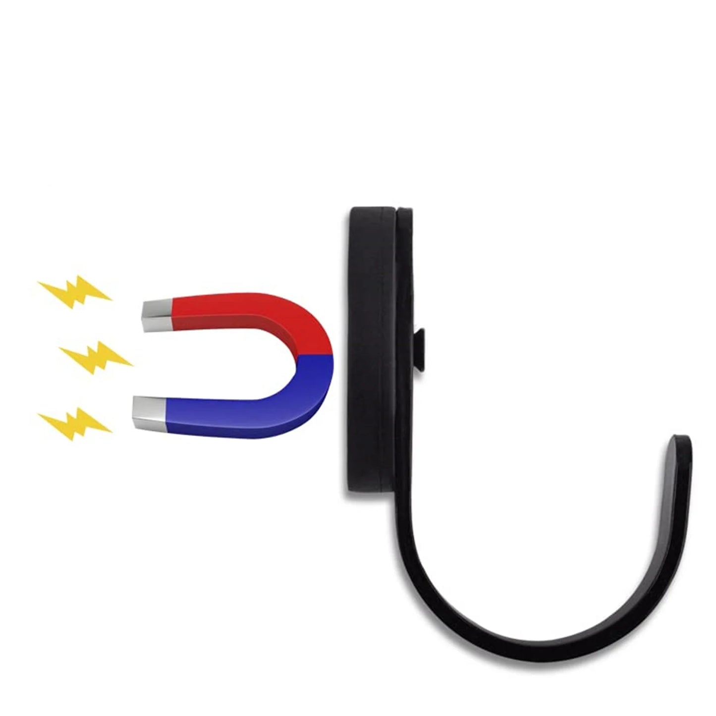 1pcs Strong Magnetic Hooks Heavy Duty fridge Front Door Kitchen Utensil Hanger for Office Garage Shed Gym Locker Black White Peaceful Pleasures Health and Wellness