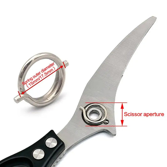 New 5/10Pcs Chicken Bone Scissors Accessories Spring Wire Diameter 1.8mm/2mm Stainless Steel Torsion Spring Peaceful Pleasures Health and Wellness 5pcs 17.5mm as pic