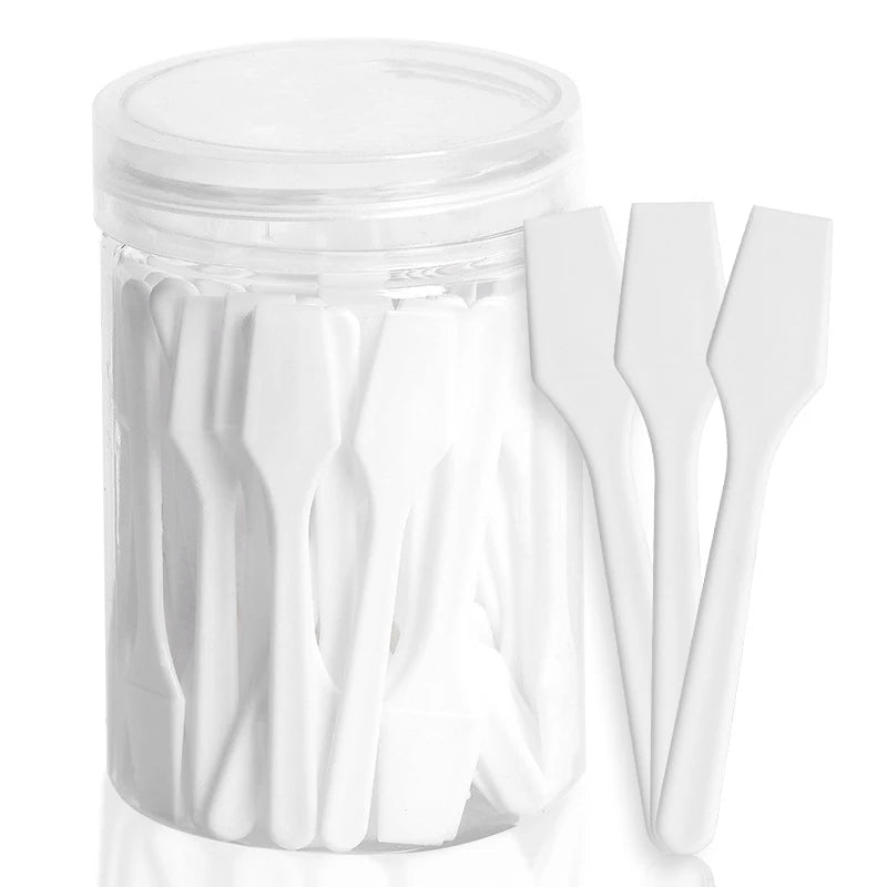 Disposable Mini Spatulas 100 Pcs | Makeup Applicator Sticks