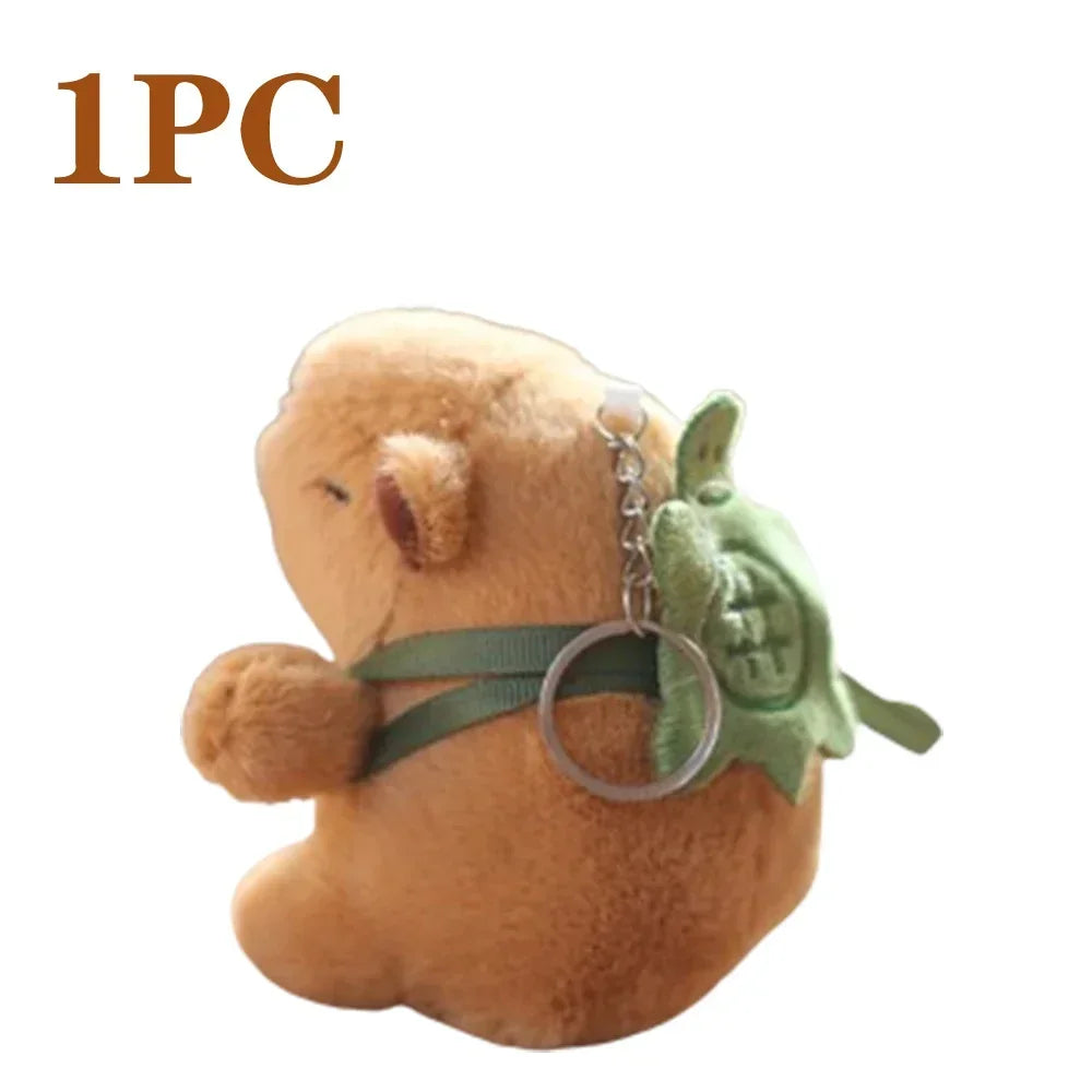 Cartoon Capybara Plush Keychain, Bag & Desk Pendant Ornament