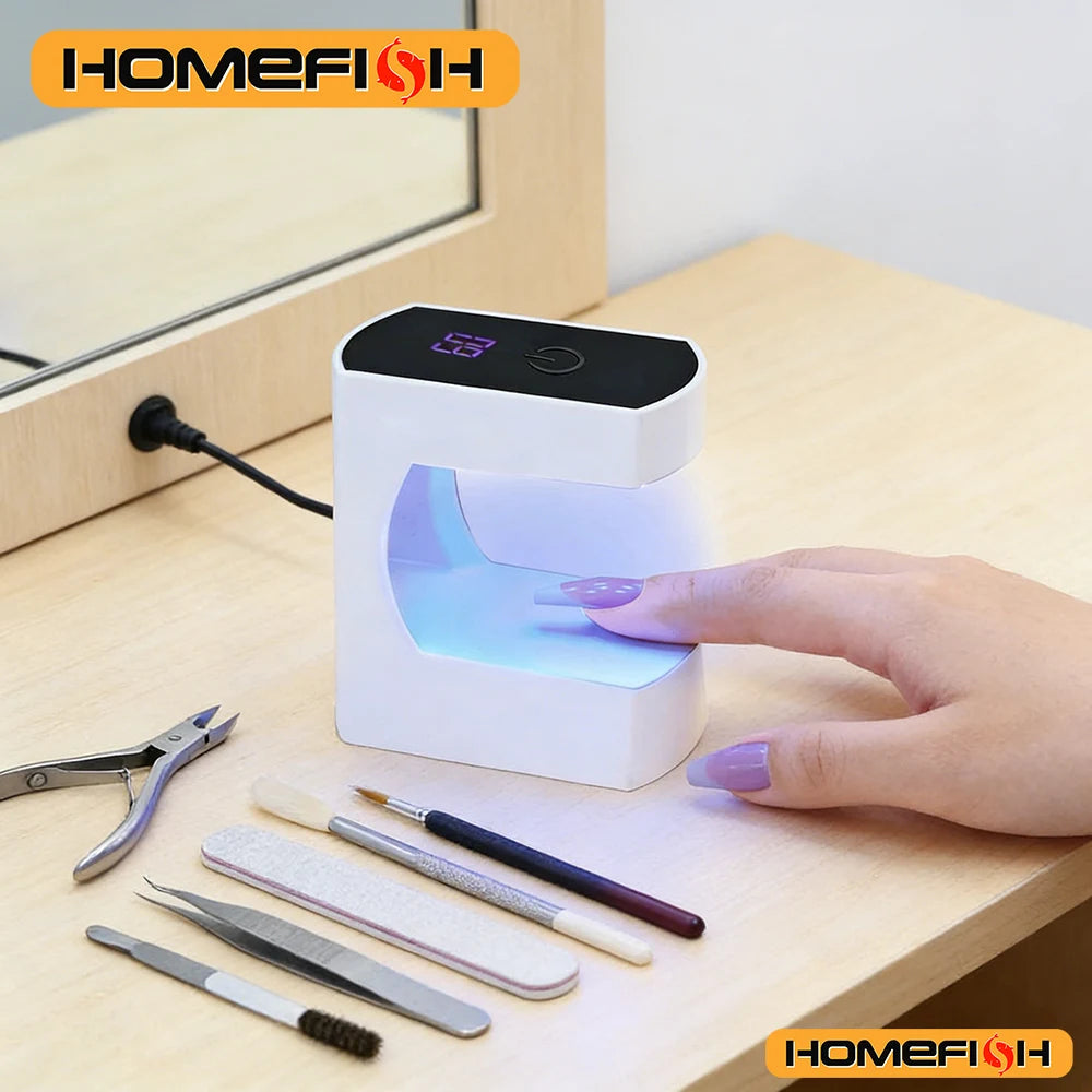 LED&UV Gel Polish Curing, Portable Fast Dry Smart Sensor Nail Machine USB Mini Nail Curing Lamp Peaceful Pleasures Health and Wellness