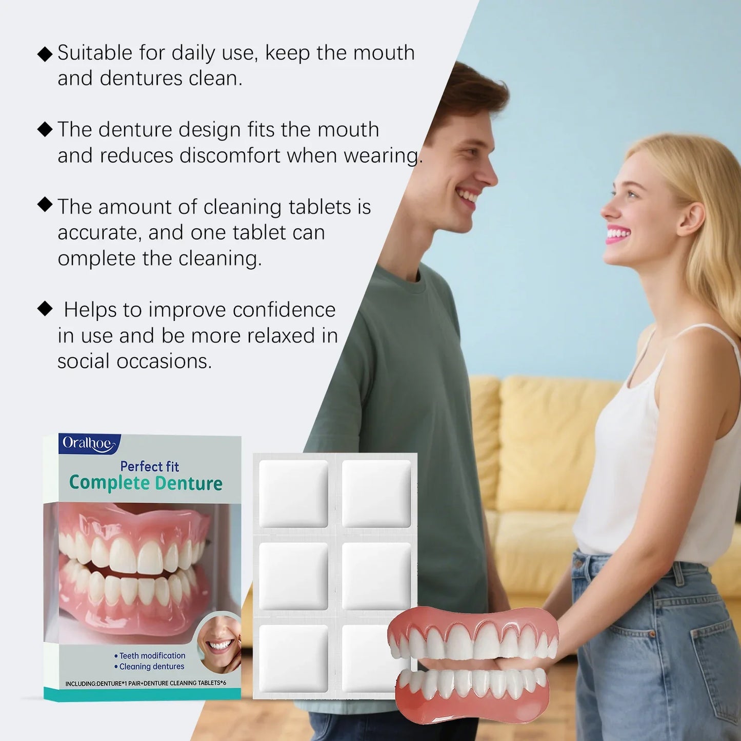 Denture Care & Cleaning Kit – Daily Cleansing & Comfortable Fit