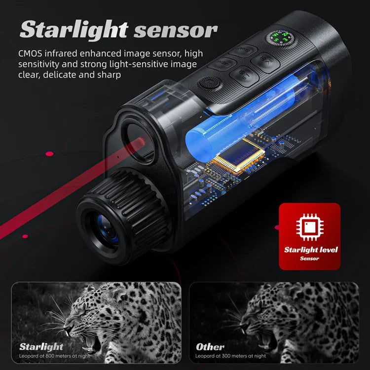 2-inch night vision device, outdoor high-definition digital telescope, infrared full-color single tube night vision device Peaceful Pleasures Health and Wellness