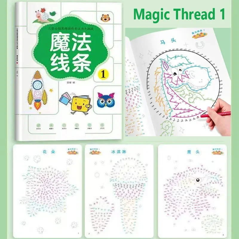 Magic Lines Tracing Workbook Pen Control Kids Painting Puzzle