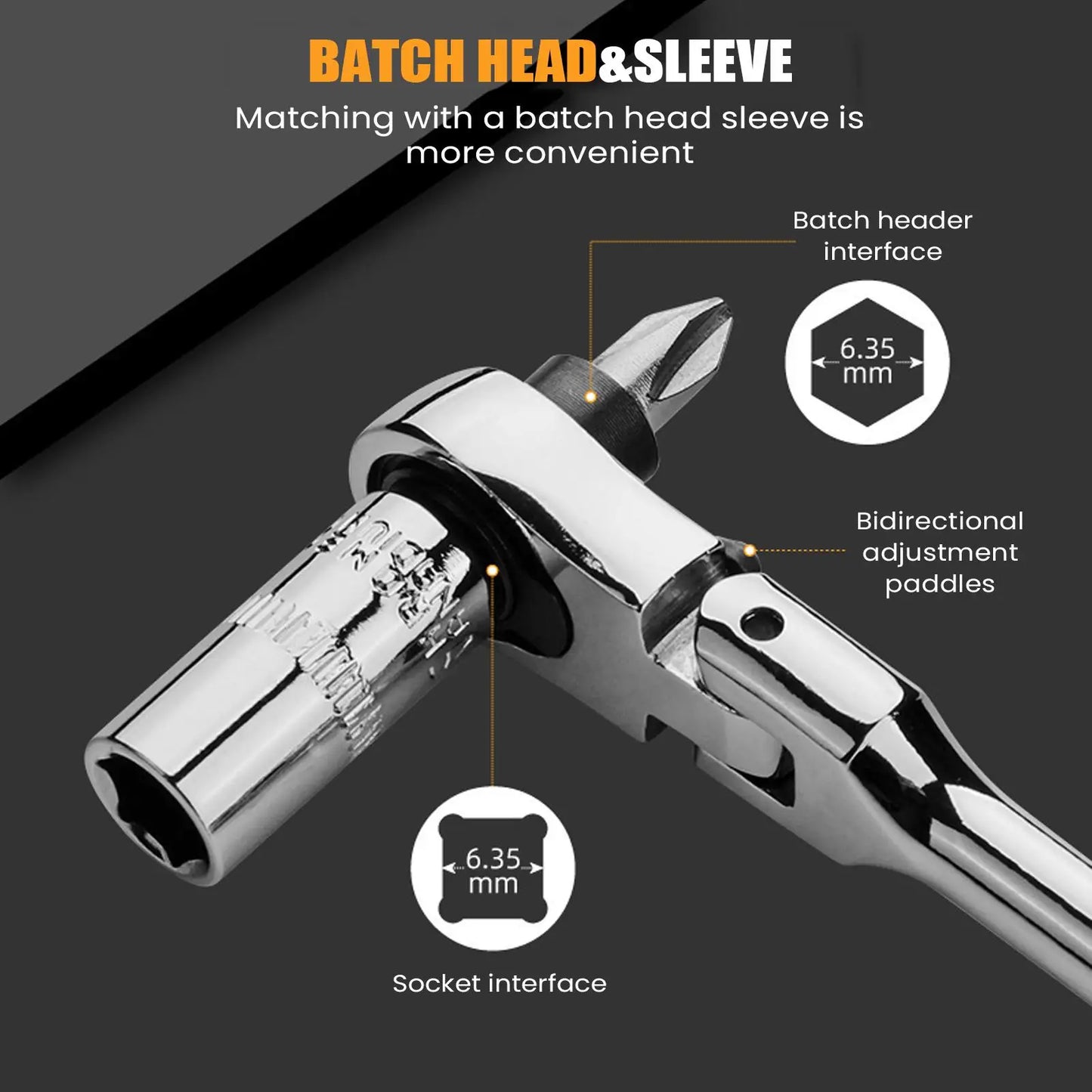 1/4" Mini Ratchet Wrench – Compact Quick Release Double-Ended