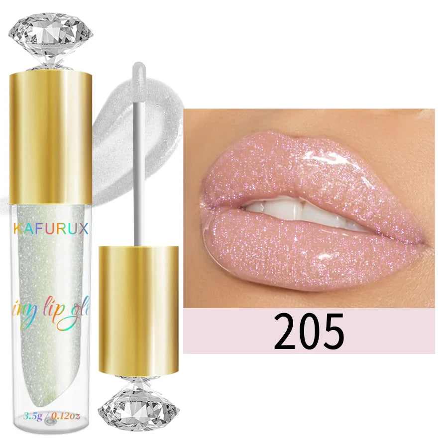 KAFURUX Diamond Glitter Lip Gloss – 9 Shades, Moisturizing