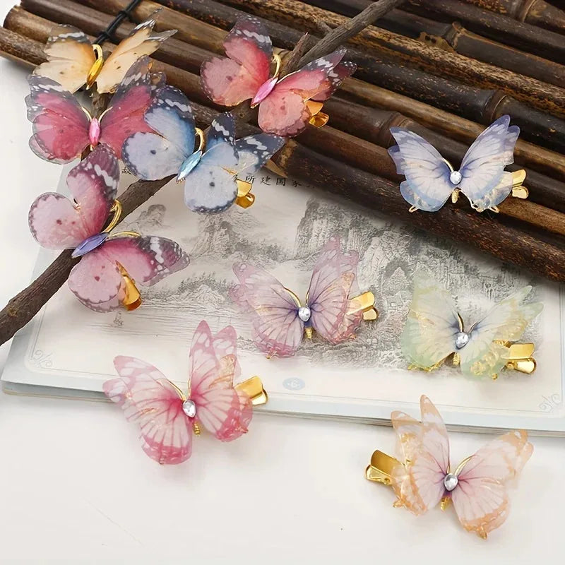 10-Piece Korean Butterfly Hair Clips – Bangs & Side Clips Hair Accessories Peaceful Pleasures Health and Wellness