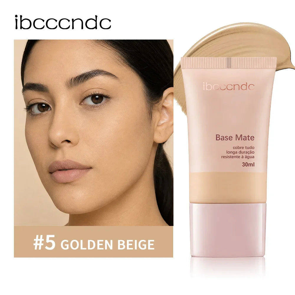 ibcccndc Matte Foundation – Waterproof, Long-Lasting, 9 Shades