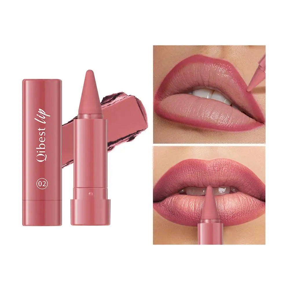Twist-Up Matte Lip Liner Crayon – Waterproof Long-Lasting