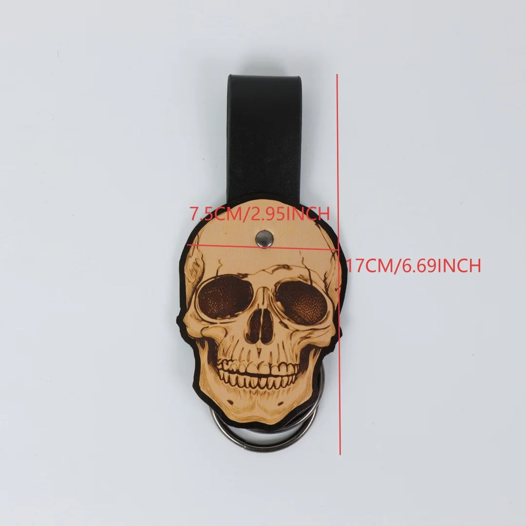 UYEE Skull Pattern Leather Waist Clip Medieval Dress Lifting Holder