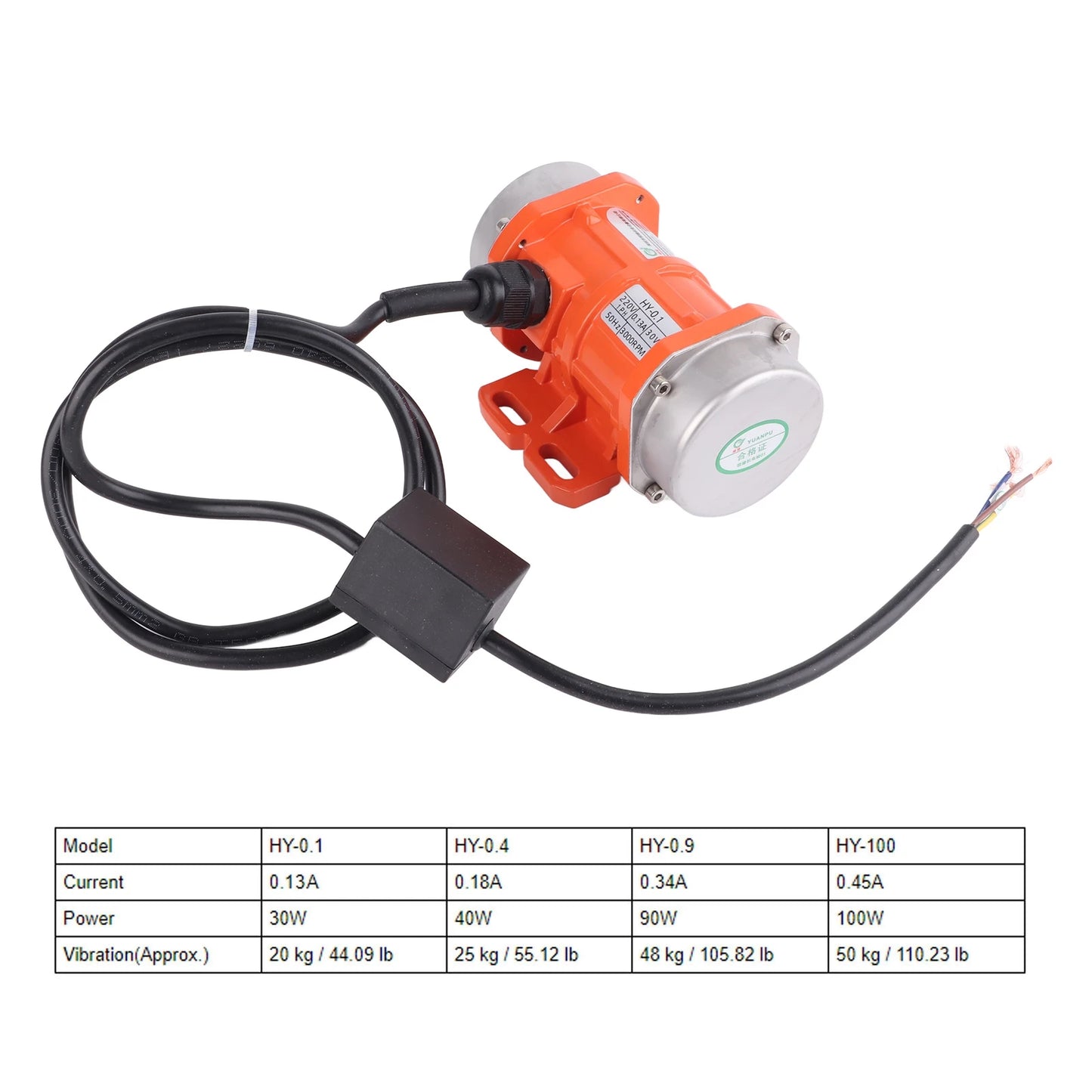 Vibration Motor Single Phase IP66 Waterproof Asynchronous Aliminium