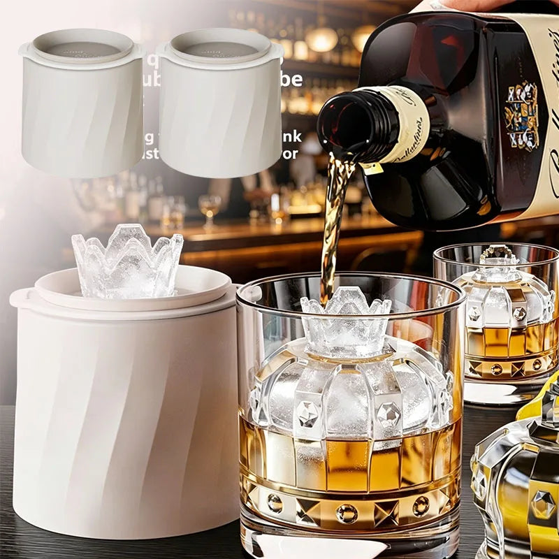 Crown Shaped Silicone Ice Mold – Reusable DIY Ice Cube Tray