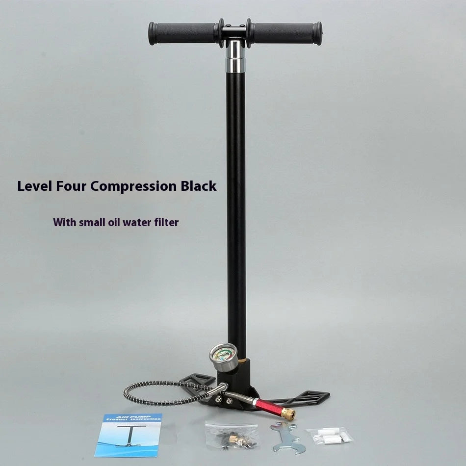 300bar 30mpa 4500psi 3 Stage Hand Operated PCP Pump For Pcp Rifles Air Paintball High Pressure Compressor Car Bicycle Hunting Peaceful Pleasures Health and Wellness Black 1 CN