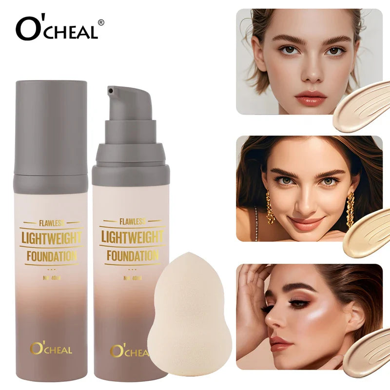 O'CHEAL Flawless Lightweight Foundation | Oil Control & Waterproof