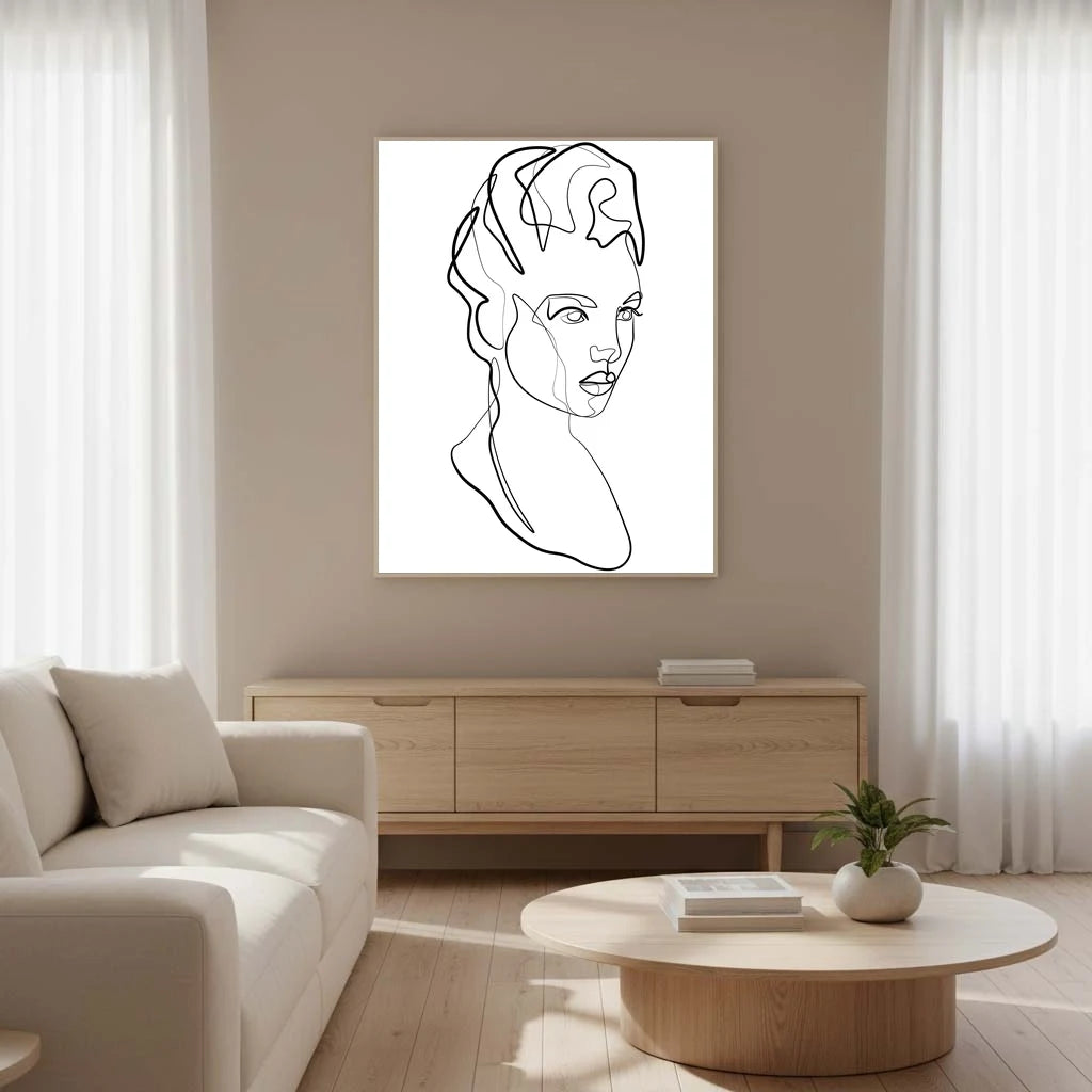 Abstract Fashion Woman Black White Canvas Wall Art Print Canvas Wall Art Print Peaceful Pleasures Health and Wellness