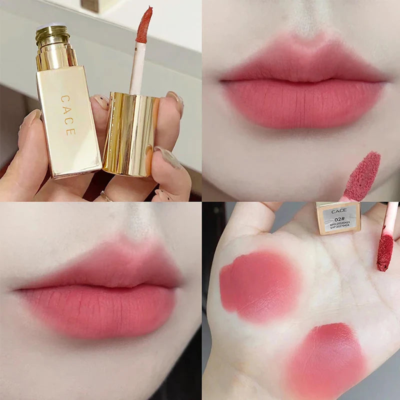CACE Gold Tube Matte Liquid Lipstick – Moisturising Lip Gloss