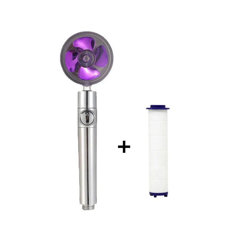 360° Rotating High-Pressure Water-Saving Shower Head with Filter