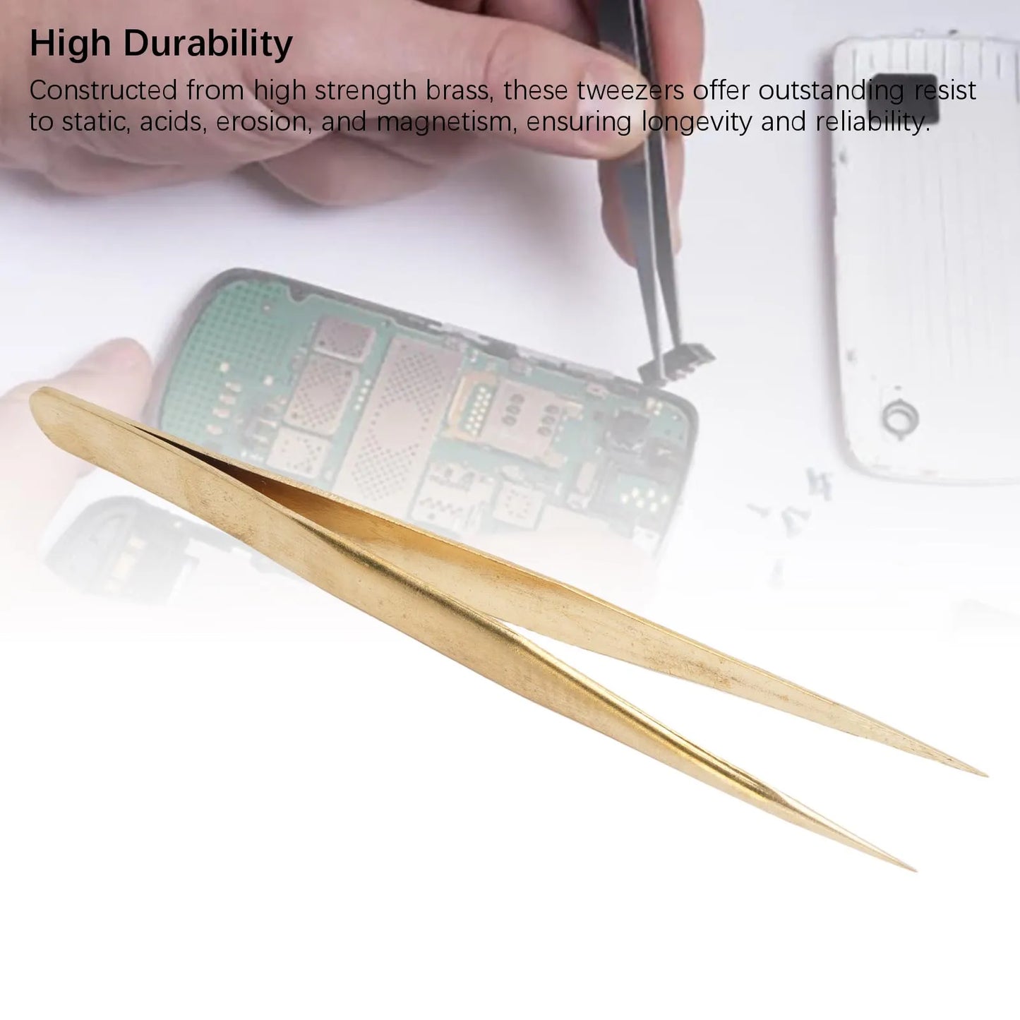 Brass Anti-Magnetic Tweezers | Watch & Jewelry Repair Tool