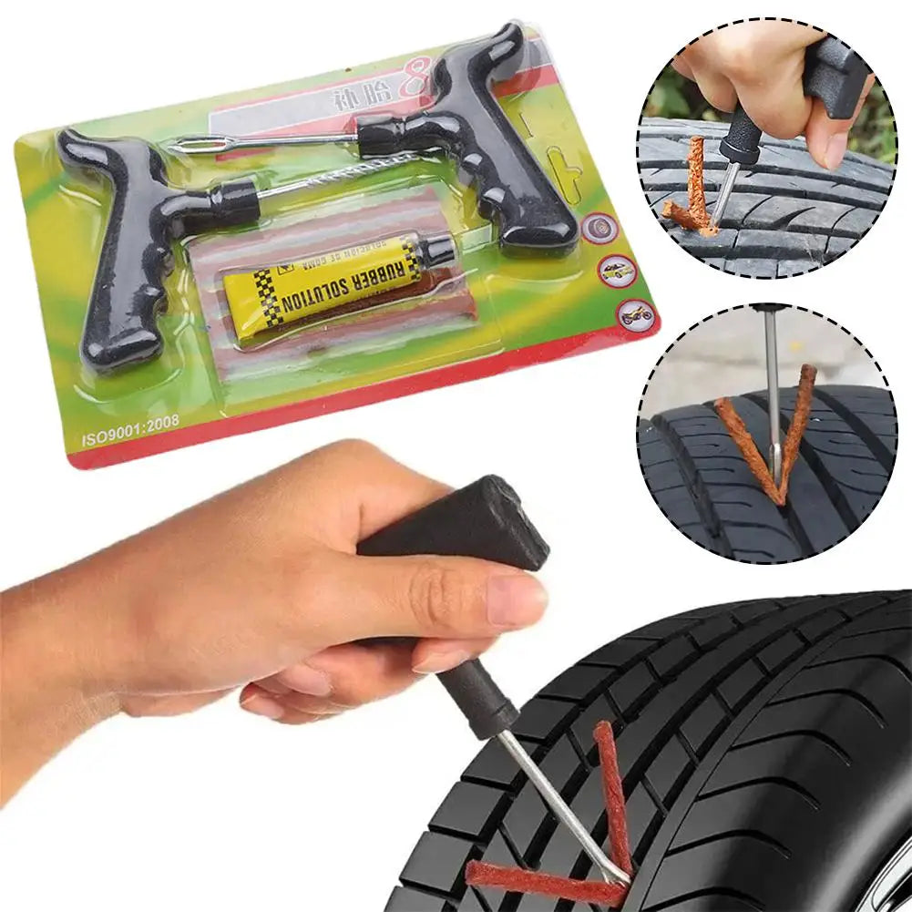 Universal Tubeless Tire Repair Kit – Car, Bike & Motorcycle