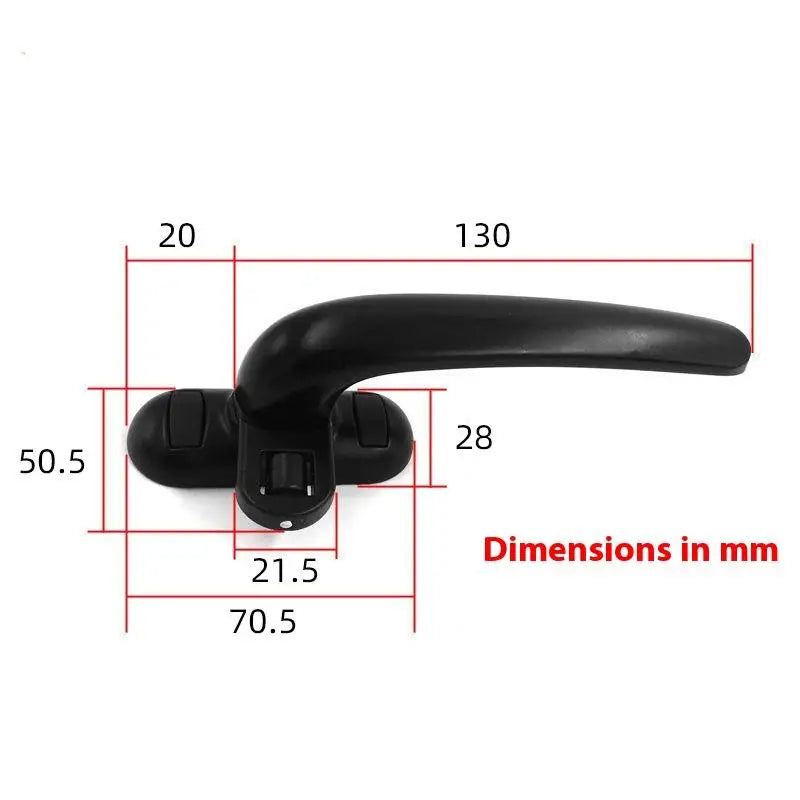 New Thickened Aluminum Alloy Window Handle Casement Window Seven-Character Handle Outside Open Window With Lock Handle Peaceful Pleasures Health and Wellness