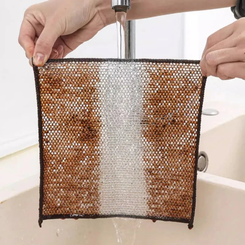 Non-Scratch Wire Dishcloth – Reusable Steel Wool Scrubber