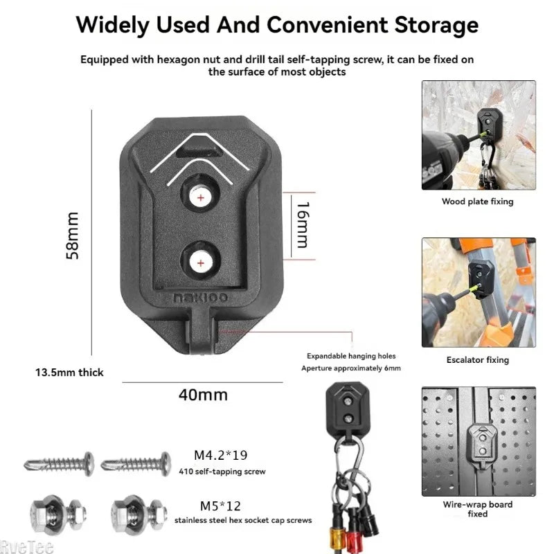 For NAKIOO Quick-hang Wall Female Buckle with Expansion Hook Screw Accessories for Tajima Hook Hardware Tool Parts Peaceful Pleasures Health and Wellness