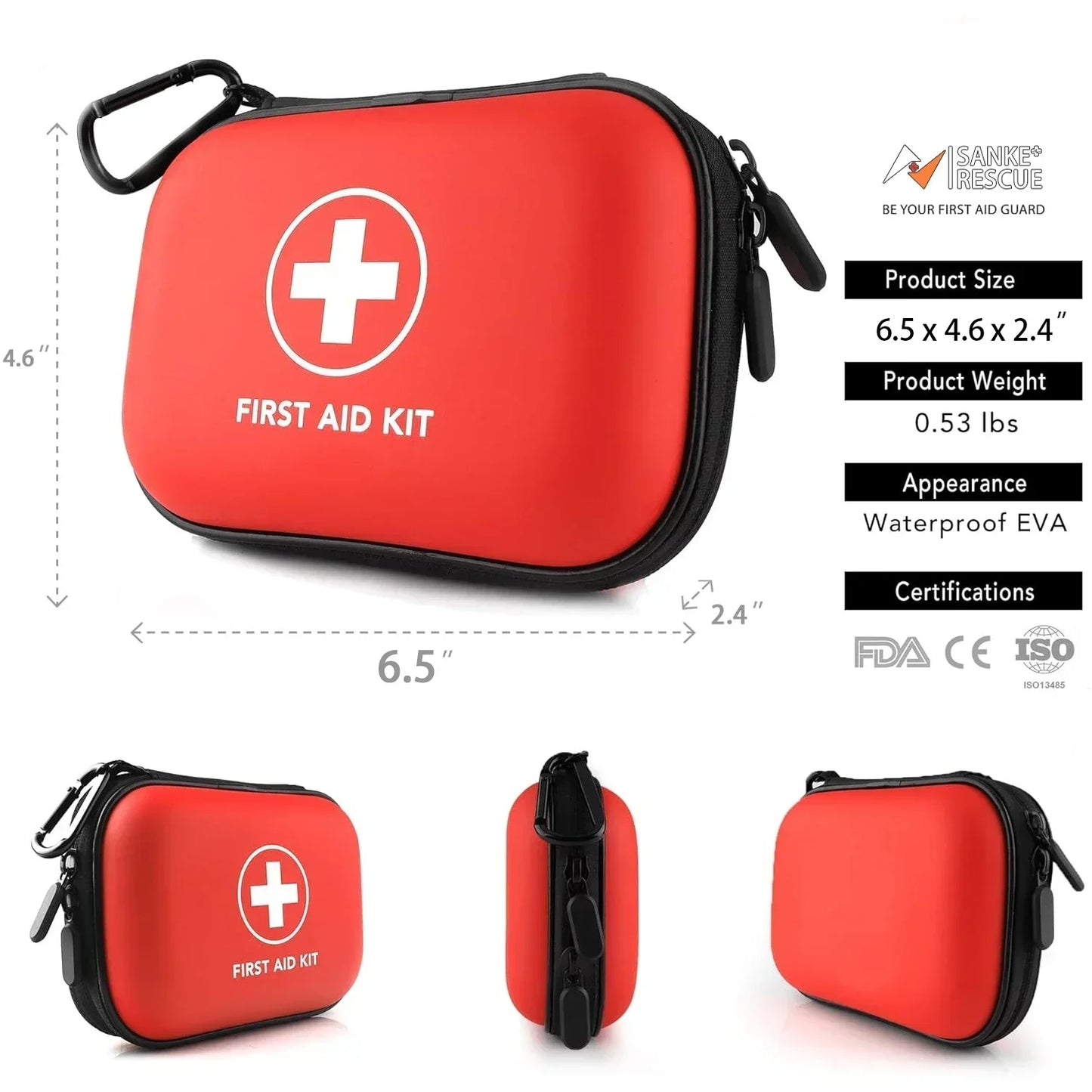 First Aid Kit Multi-purpose Emergency Medical Portable Medical Bag Outdoor Multi-functional Home Emergency edc Camping Hiking Peaceful Pleasures Health and Wellness
