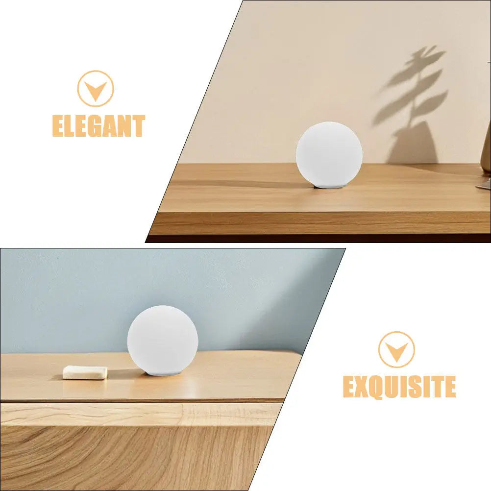 2Pcs White Round Ball Lampshade Glass G9 Metal Base Shatterproof Replacement Globe Glass Shade Soft Light for Living Room Peaceful Pleasures Health and Wellness