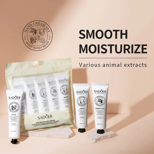 5-Piece Goat Milk Hand Cream Gift Set – Moisturizing 30g Tubes Hand Cream Set Oasis Select