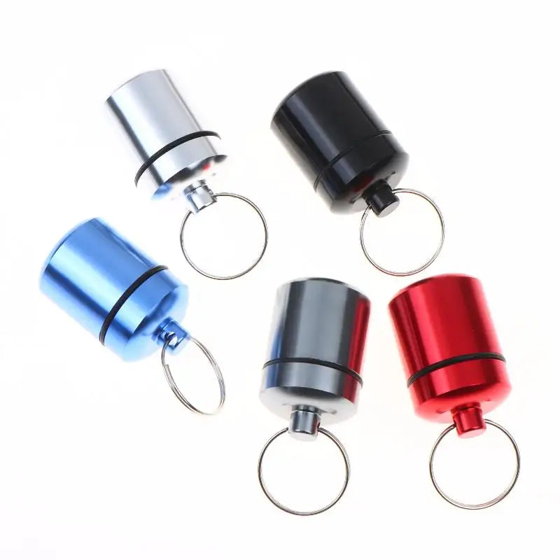 Aluminum Alloy Mini Pill Case Keychain Portable Waterproof Medicine Organizer for Hiking Travel Easy Carry Peaceful Pleasures Health and Wellness