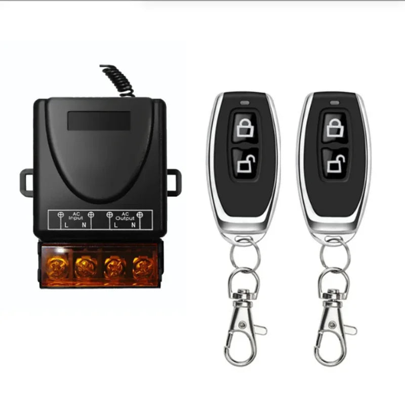 220V Electrical Appliance High-power Controller 433MHz Wireless Remote Control Garage Rolling Shutter Door Peaceful Pleasures Health and Wellness AC-2Lock key