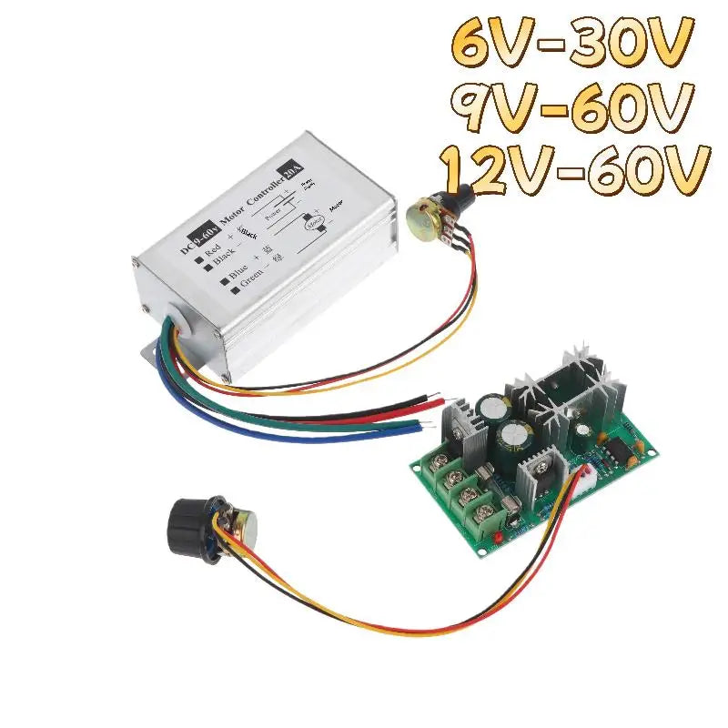 1Pcs DC 9V-60V 12V 24V 60V 20A Motor Pulse Width Modulator Regulator PWM Speed Regulator Stepless DC Motor Speed Controller Peaceful Pleasures Health and Wellness A1