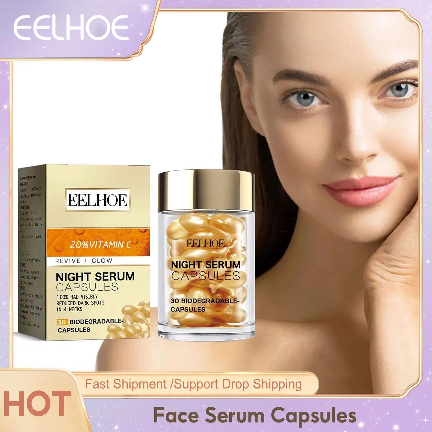 Eelhoe Vitamin C Facial Capsule Serum | Brighten & Firm