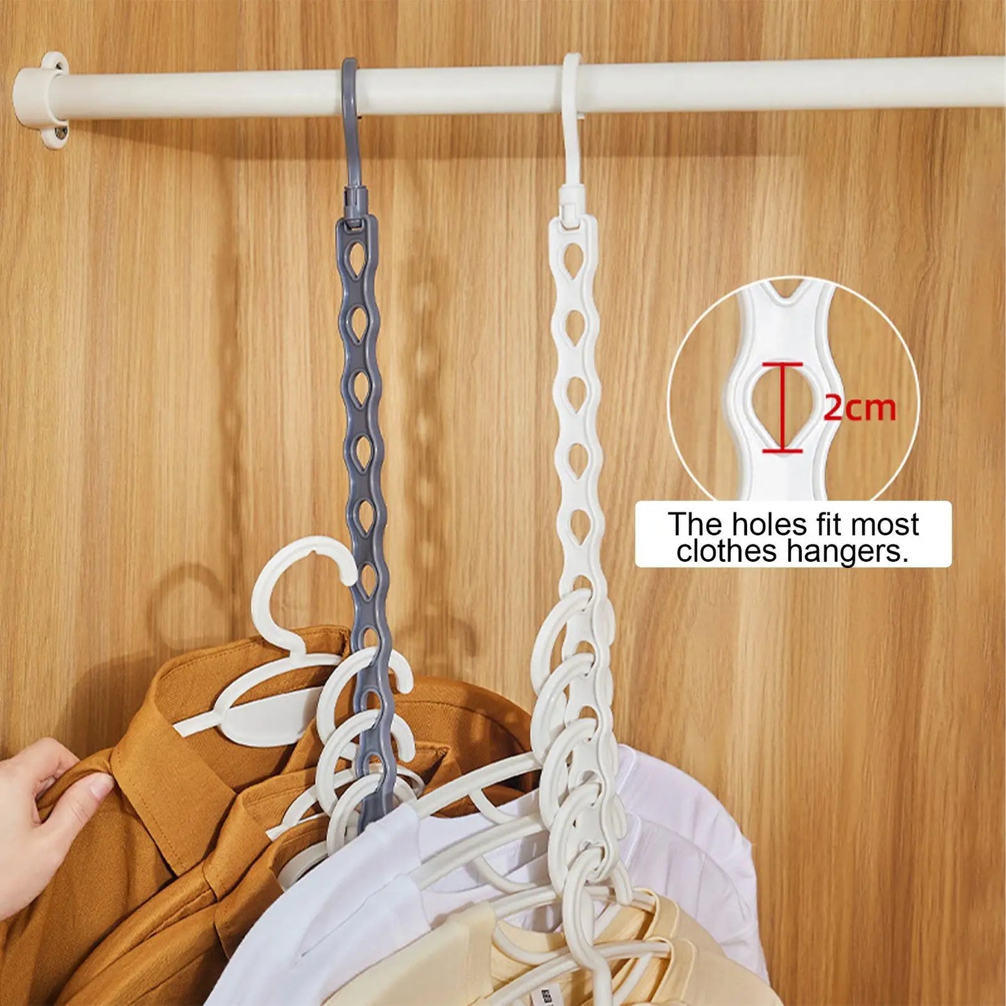 10-Hole Space Saving Clothes Hanger | Folding Wardrobe Rack
