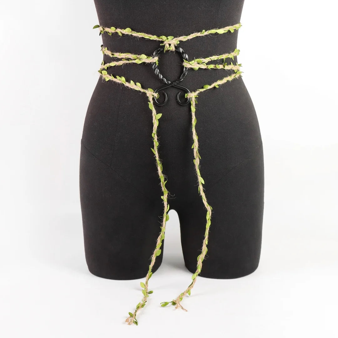 Medieval Long Knot Ring Belt Nordic Witch Rope Viking Revival Costume