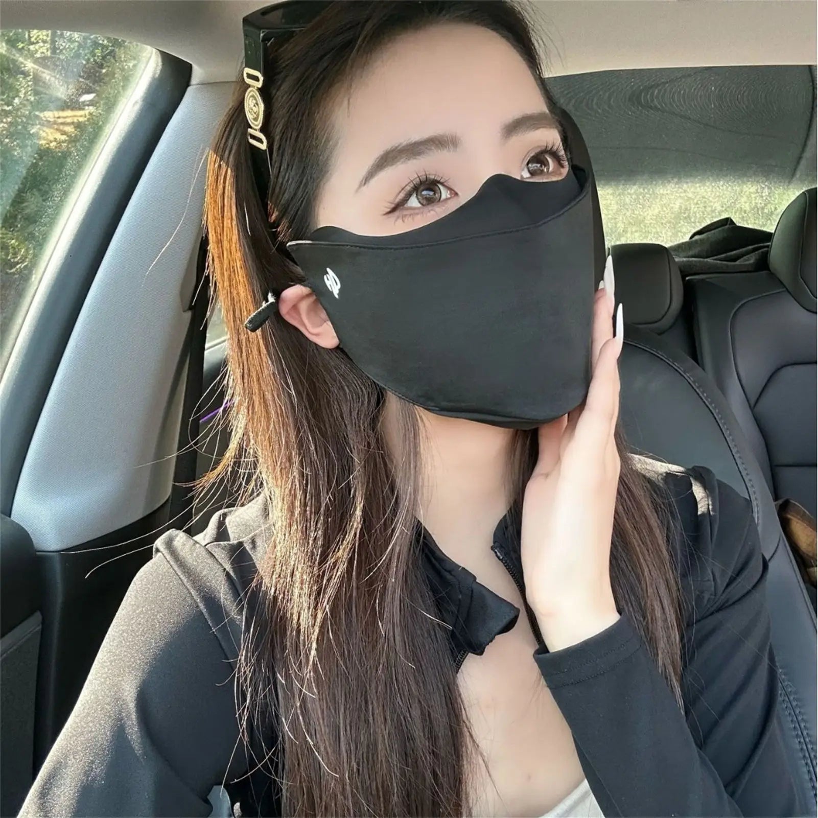 Ice Silk Sun Protections Mask For Women UPF50+ UV Protections Full Face-Cover Summer Outdoor Use Peaceful Pleasures Health and Wellness