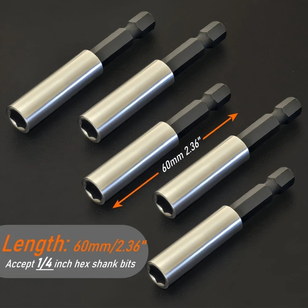 1 Magnetic Extended Bit Holder Hex Shank Driver Adapter Electric