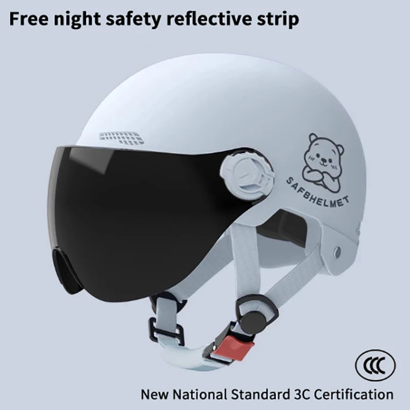 3C Certified E-Bike Half Helmet with HD Glasses | Unisex