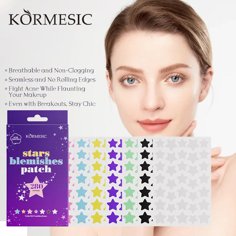 280/144pcs Face Acne Patch Invisible Skin Care Pimple Acne Patche Anti-inflammatory Healing Absorbing Spot Sticker Covering Acne Peaceful Pleasures Health and Wellness