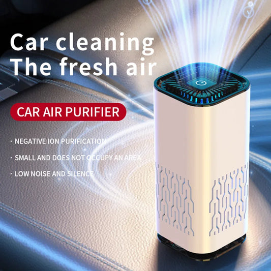 Portable Electric Desktop Air Purifier For Cars Small Households Negative Ion Odor Formaldehyde Mini Usb Hepa Ionic Air Purifier Peaceful Pleasures Health and Wellness