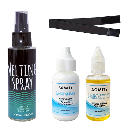 4-Piece Lace Wig Glue Spray Kit – Lace Melting & Bond Spray Wig Adhesive Spray Peaceful Pleasures Health and Wellness 4pcs
